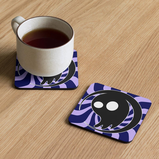 "Trippy Ghoaster" Ghost In Stereo Cork-Back Table Coaster